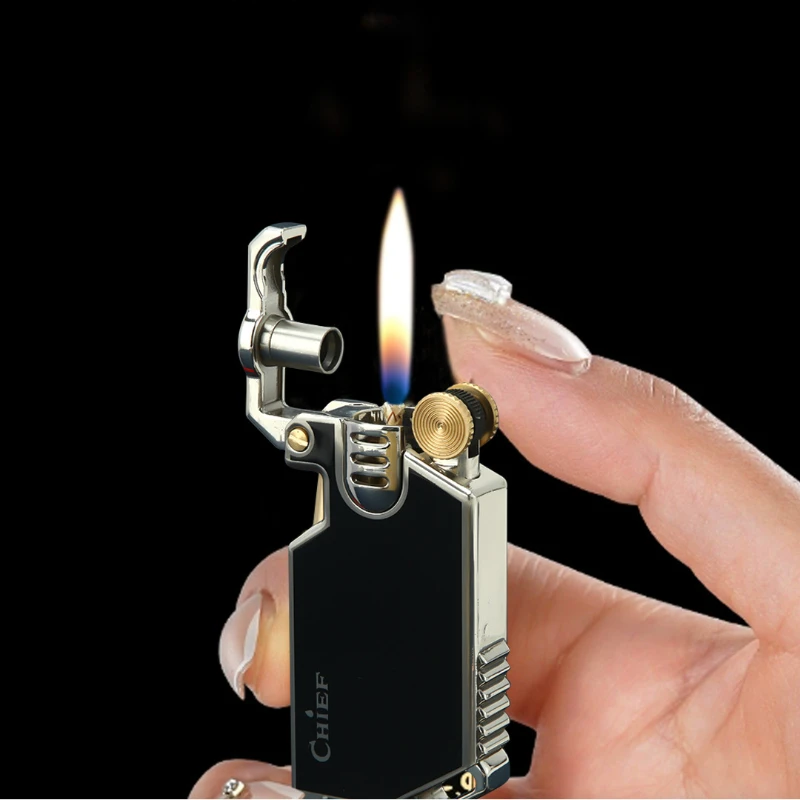Фото CHIEF-Resin Craft Kero matrimonio Зажигалка с открытым пламенем Старомодный шлифовальный круг Высококачественный мужской подарок Recent Горячие продажи продуктов №5