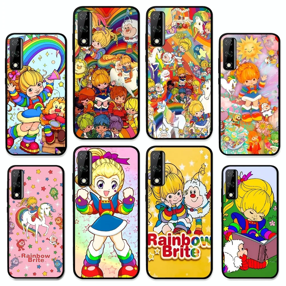 R-Rainbow Cute Brite Phone Case For Huawei Y9 6 7 5 Prime Enjoy 7s 7 8 Plus 7a 9e 9plus 8E Lite Psmart Shell