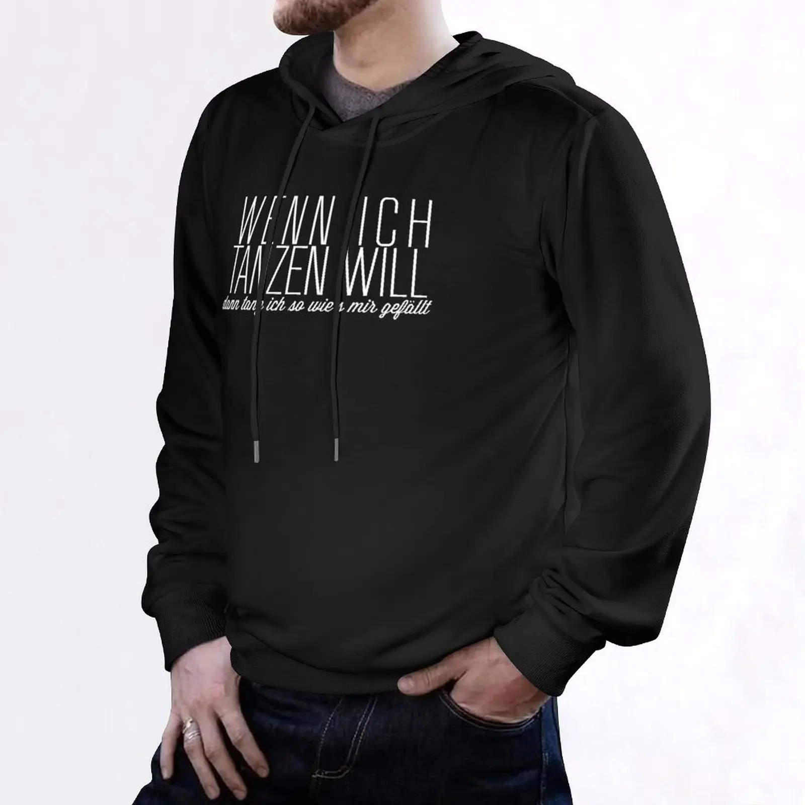 WENN ICH TANZEN WILL Fitted Hoodie корейская осенняя одежда мужская толстовка комплект мужская одежда мужская толстовка с капюшоном (art.: 3920d21b51f51) - 3920d21b51f51