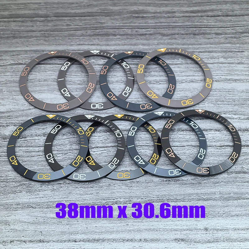 Модный изогнутый керамический безель 38 мм x 30,6 мм, подходит для SKX007 SKX009 SRPD GMT SUB Seamaster 300, корпус часов, кольцо безеля, запасные части