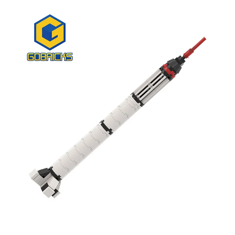 Конструктор gobrick MOC компактный, кубики-ракеты ртутного красного цвета, космос, исследование науки, запуск автомобиля, игрушка для детей, подарок