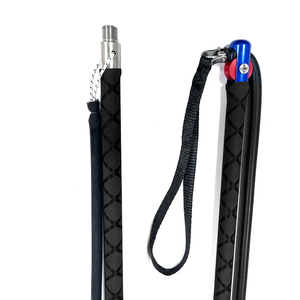 Фото Omer Roller Blue Pole Копье для подводного плавания Ручное копье с скользящим наконечником Гавайский слинг Оборудование для дайвинга для подводной охоты и охоты 4FT-11FT №2