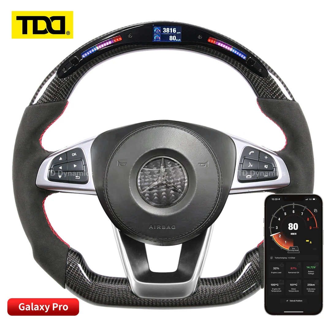 Рулевое колесо TDD из углеродного волокна для Benz W205,S205, S213,W213, X156, C117,X117 C E GLA CLA GLE A45