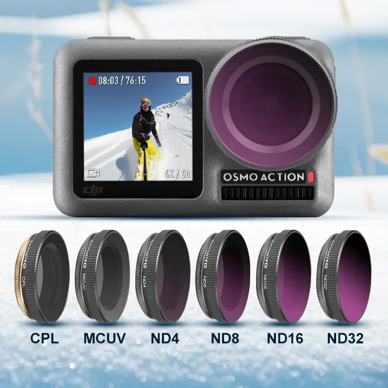 Фильтр CPL Polar Filter для DJI OSMO Action ND 4 8 16 32 UV защитный фильтр для объектива OSMO Action Camera Lens Accessories