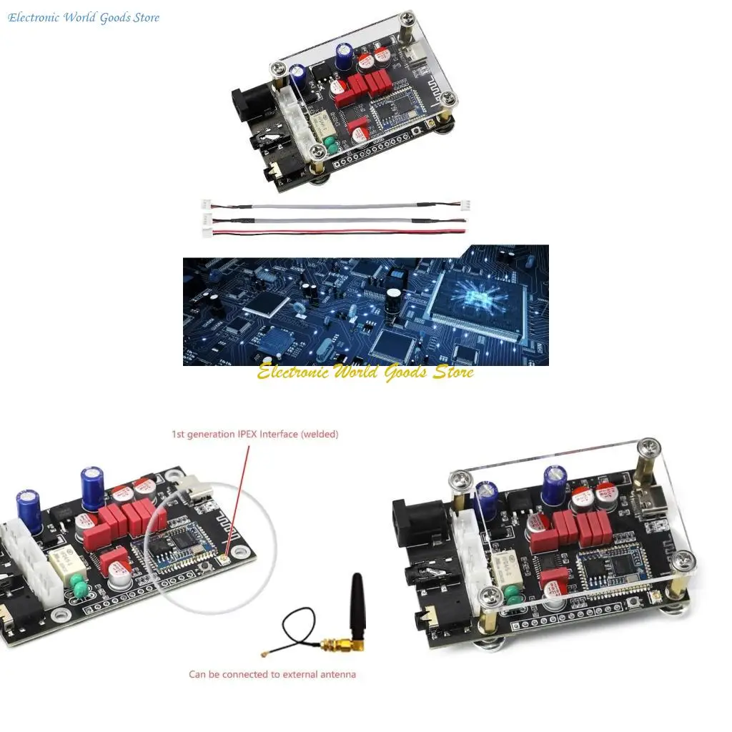 A3PD Bluetooth-совместимый 5.1 приемник QCC5125 LDAC APTX Decoders Poard 32BT/96 кГц