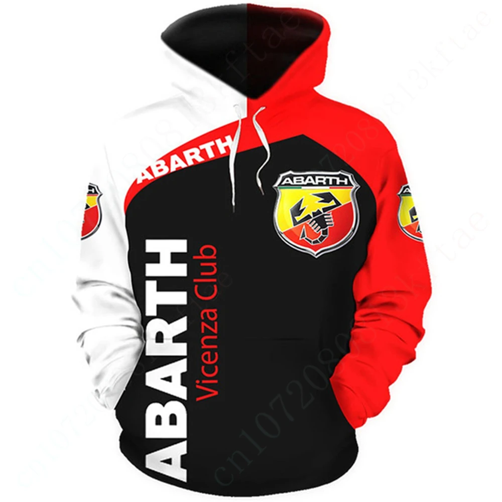 Толстовка Abarth на молнии, худи в стиле Харадзюку, топ, одежда унисекс, пуловер с 3D принтом, повседневные толстовки для мужчин и женщин, свитшот с аниме