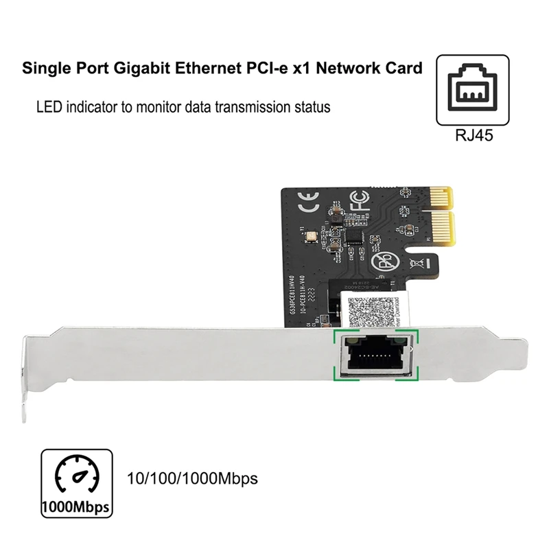 Сетевая карта 1000 Мбит/с Gigabit Ethernet PCI Express 10/100/1000M RJ45 LAN адаптер конвертер сетевой контроллер