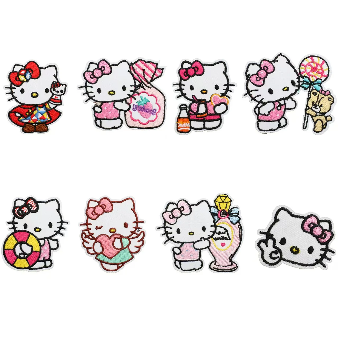 Фото Вышитые нашивки с узором «Человек-паук» «Hello Kitty», пришивные самоклеящиеся аппликации для одежды Marvel для украшения своими руками №3