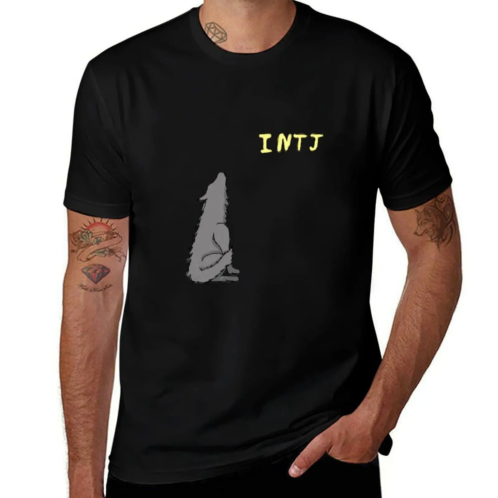 Футболка Lone Wolf INTJ, мужская футболка, хлопковые мужские футболки высокого качества, хлопковая футболка