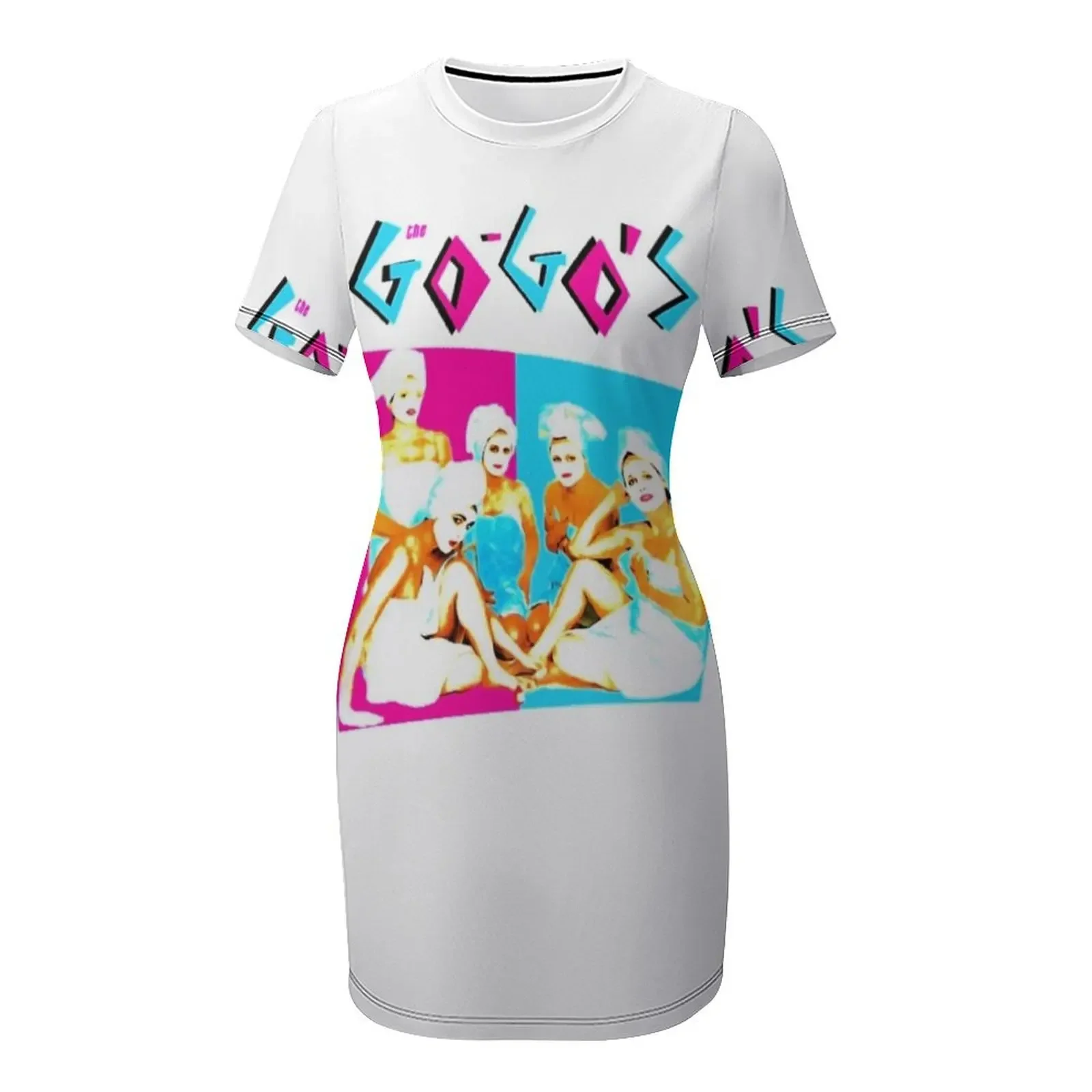 Фото Футболка Go Gos The Go Gos, платье с короткими рукавами, сексуальное платье для женщин, женская одежда №4