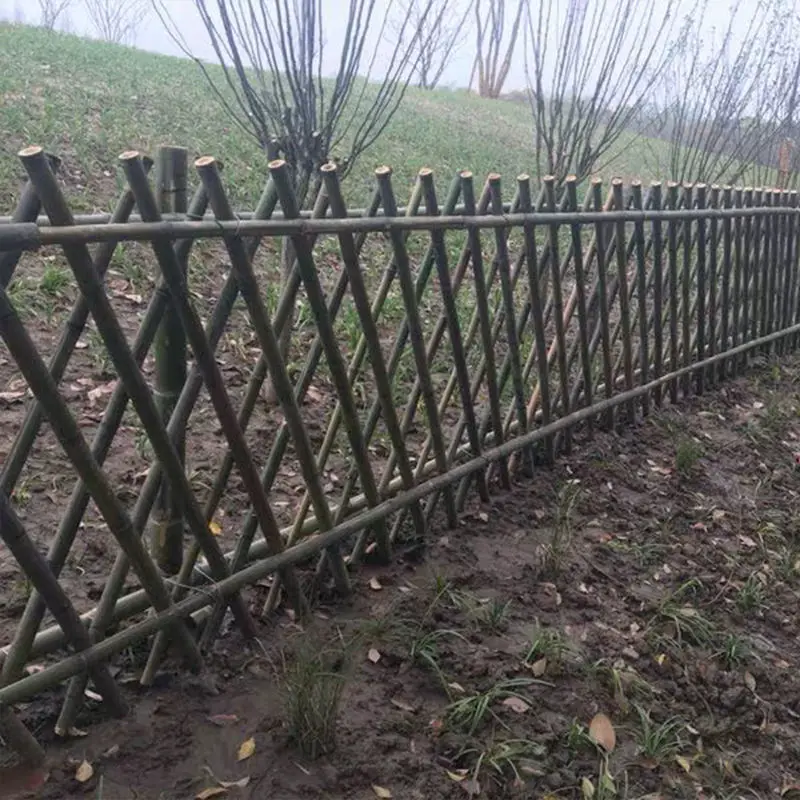 Фото Бамбуковый забор, заборонок для скалолазания, каркас с лозой, телескопическое украшение для цветочного сада, китайский сад, ограждение для овощей №3