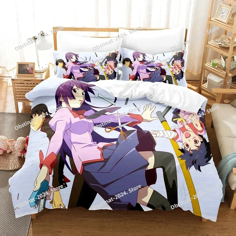 Новый комплект постельного белья с 3D принтом Monogatari серии, аниме Araragi Koyomi, пододеяльник Double Twin Full Queen King, пододеяльник для взрослых и детей (art.: 3920cd2dce1c4) - 3920cd2dce1c4