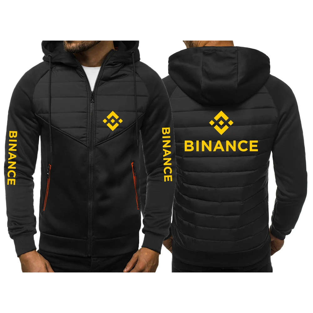 Фото Binance криптовая коллекция 2022 года, мужские новые хлопковые куртки, теплые толстовки с капюшоном и принтом, повседневные блузки в стиле ретро №2