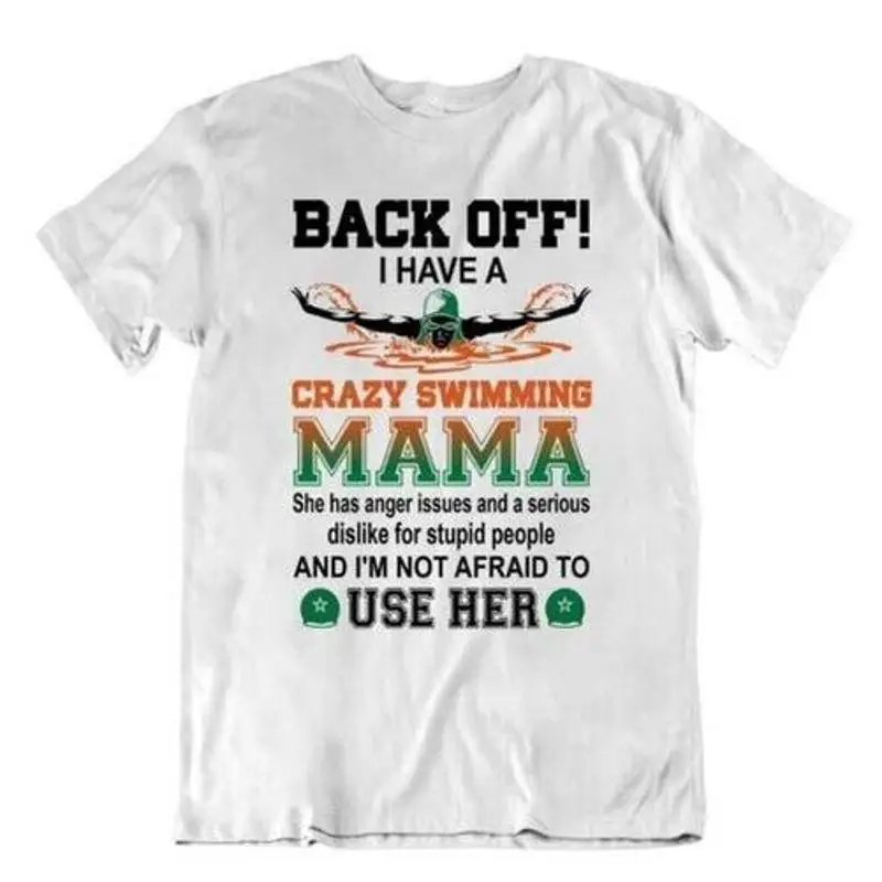 Fou Natation Maman T Shirt Sport Hobby T Shirt Frais Détente SPORTS