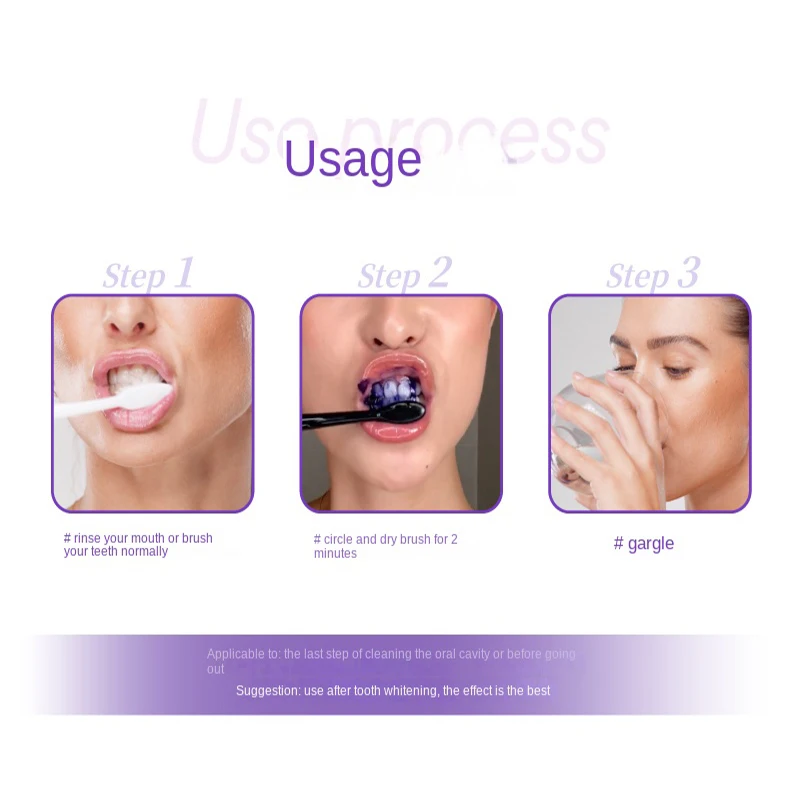 Фото Зубная паста HISMILE V34 30 мл, корректор для зубов, отбеливание зубов, уход за зубами, уменьшение пожелтения, фиолетовый цвет №5