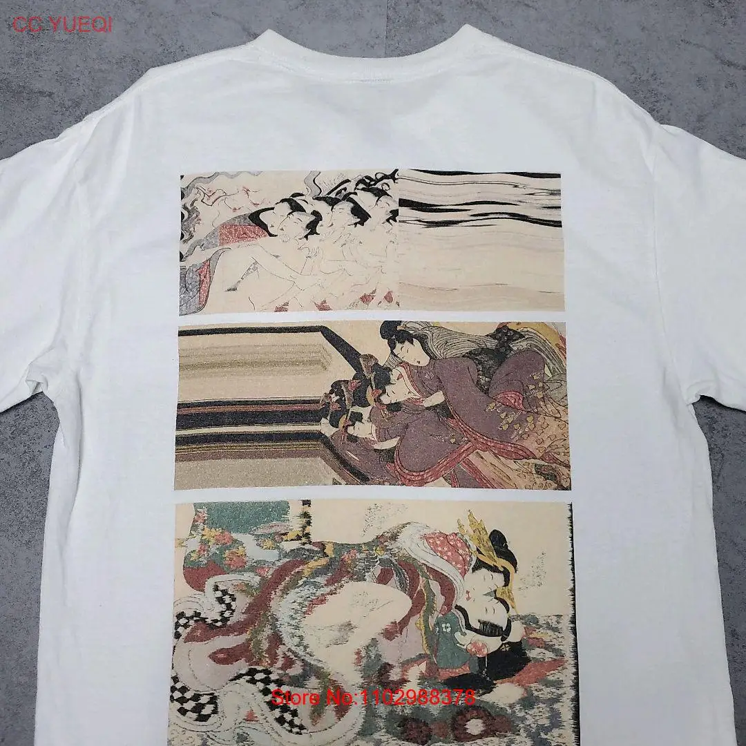 Футболка с японским узором Ukiyo-E Edo Period для взрослых, развлечений Red-Light Distri