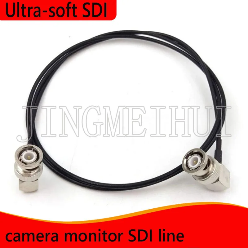 Сверхмягкий кабель SDI для видеосигнала, линия SDI монитора камеры, разъем BNC для локтя BNC вилки, SDI отрезок. Камера RF коаксиальный кабель 4