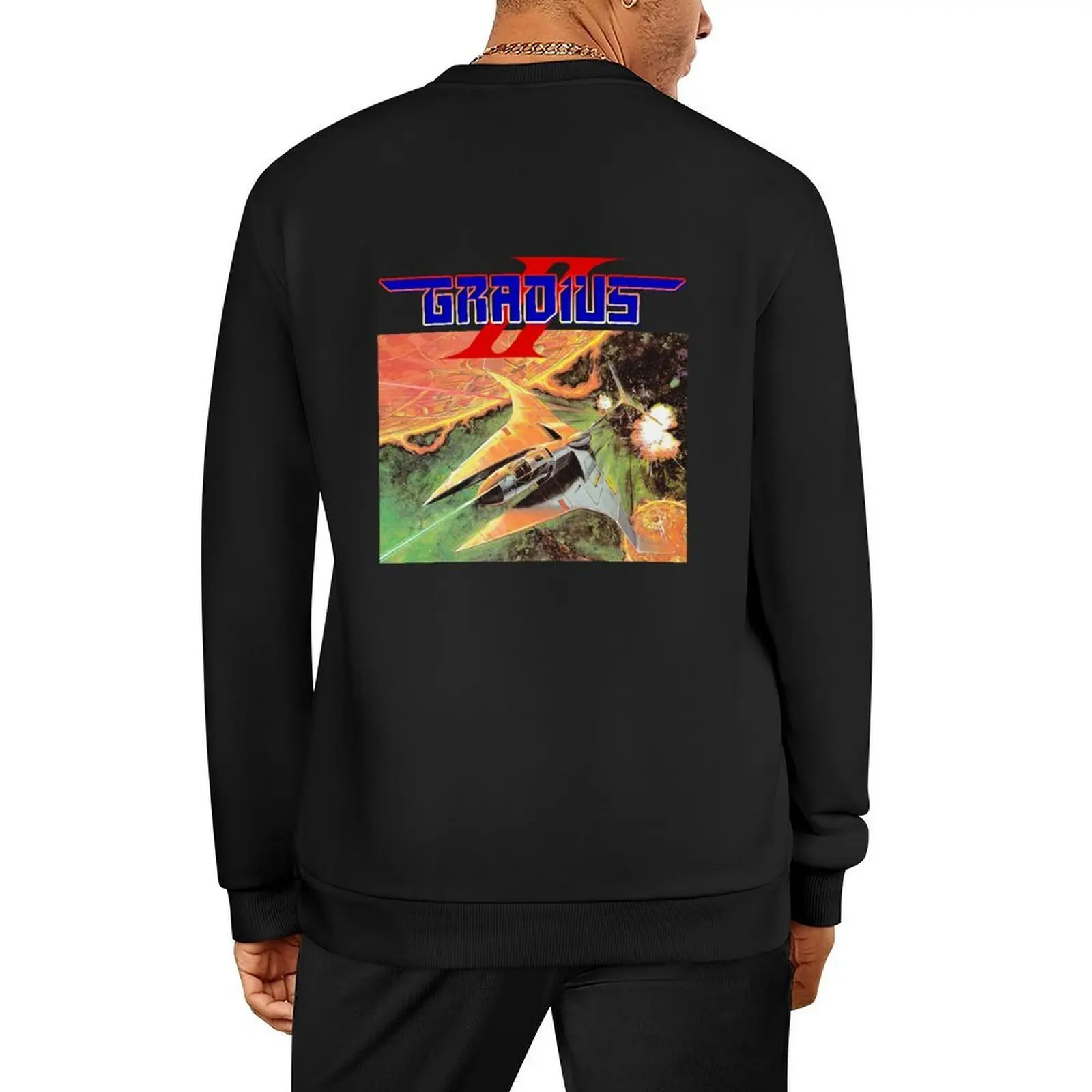 Gradius II космический корабль, пуловер, эстетическая одежда, футболки с графическим рисунком, мужские спортивные костюмы в японском стиле, толстовка в стиле аниме