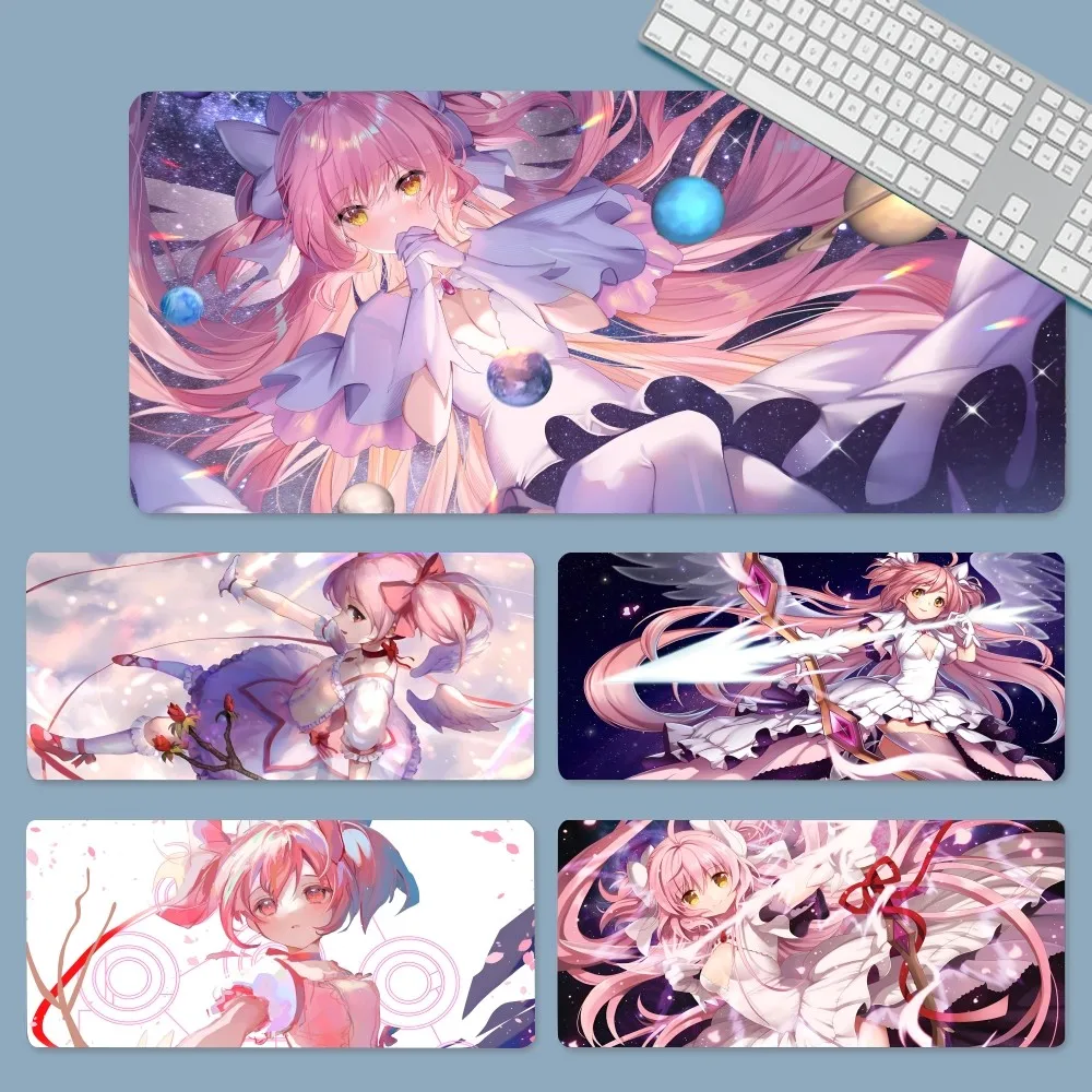 Коврик для мыши Puella Magi Madoka Magica Kaname Madoka большой игровой коврик для мыши LockEdge утолщенный Настольный Коврик для компьютерной клавиатуры