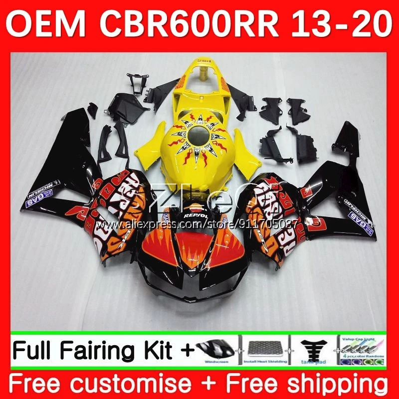 Обтекатель для HONDA CBR600RR CBR 600CC Repsol orange 600RR 600 CC F5 13 14 15 16 17 40No.5 CBR600 RR 2018 2019 2020 2021 2022 2023