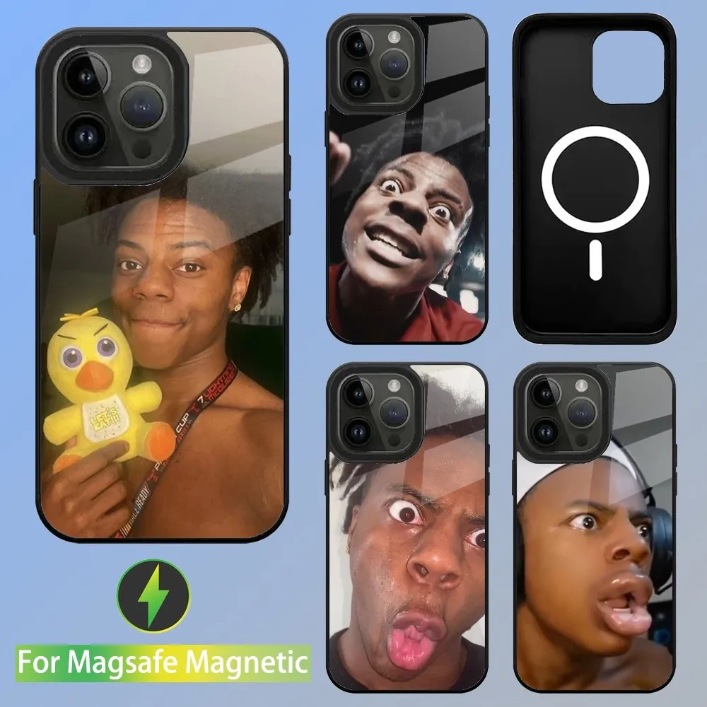 Забавный Чехол I-IShowSpeed для телефона с Youtuber для iPhone 16,15,14,13,12,11,Plus,Pro,Max Mini Magsafe, магнитная Беспроводная зарядка