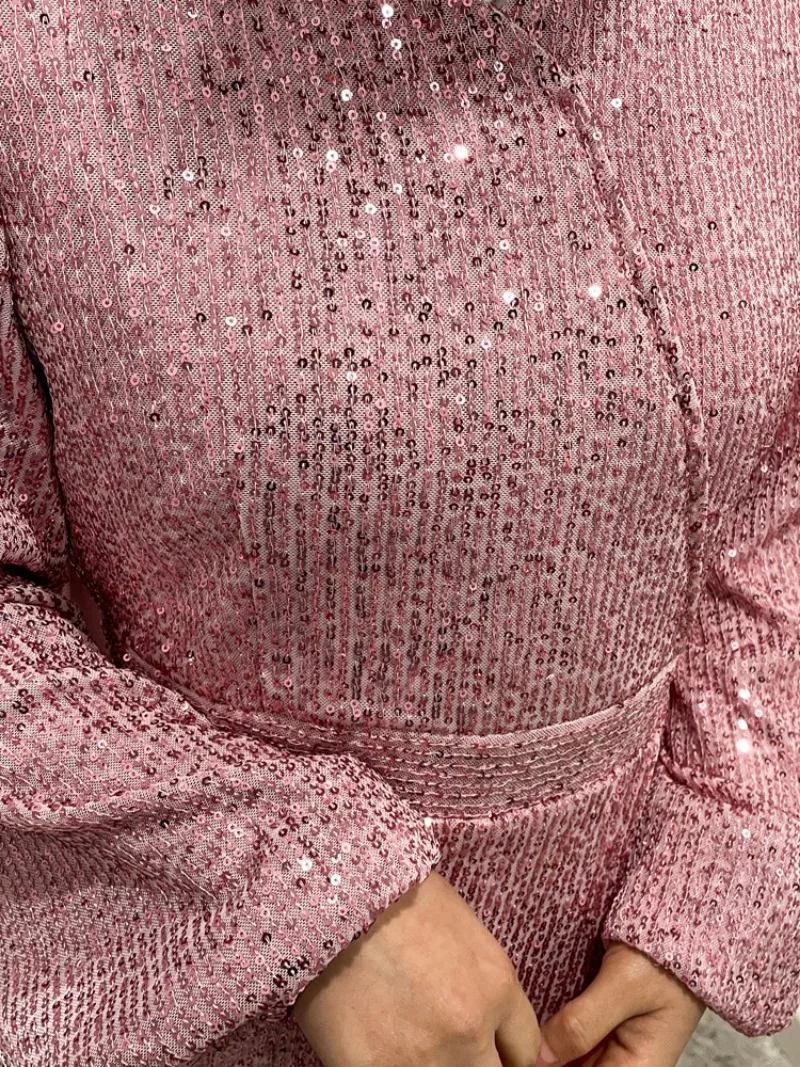 Gaun payet leопределенный браслет для женщин panjang мусульманский женский pesta gaun pesta Abaya Рамадан кафтан элегантный (art.: 3920c2c78097f) - 3920c2c78097f