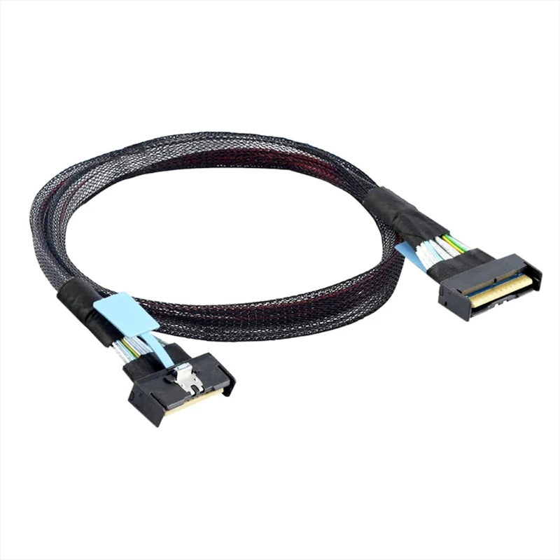 Высокоскоростной тонкий серверный кабель MCIO 8i 74P до 2xSFF 8654 4I MCI0 8i Male to SFF 8654 Targets Cable 50/70 см