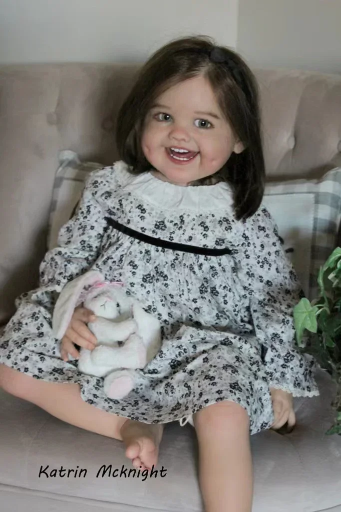 Фото 【С разъемами】DLS 32 дюйма Reborn Baby Dimple Неокрашенная огромная детская часть «сделай сам» с тканевым корпусом Куклы для детей №5