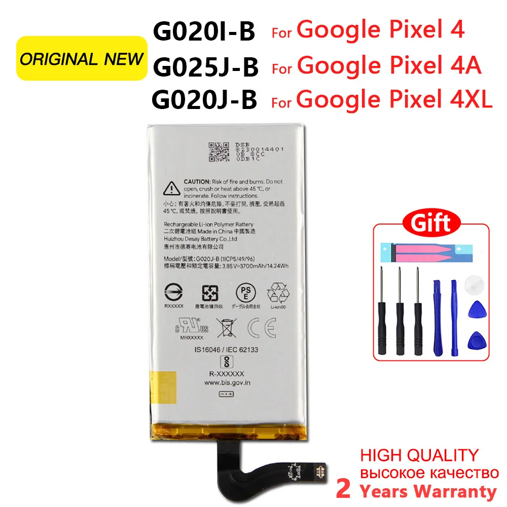 100% оригинальная сменная батарея G020I-B G020J-B G025E-B G025J-B для Google Pixel 4 4A XL 4A 5G, батареи + номер отслеживания инструментов