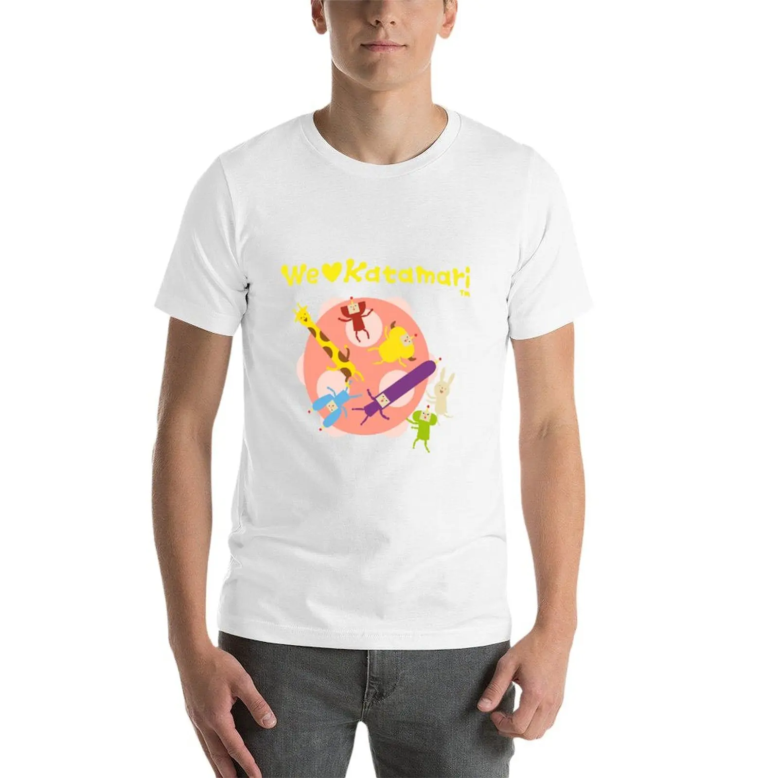 Фото Футболка We Love Katamari, мужская футболка, хлопковая футболка, мужская дизайнерская футболка №4