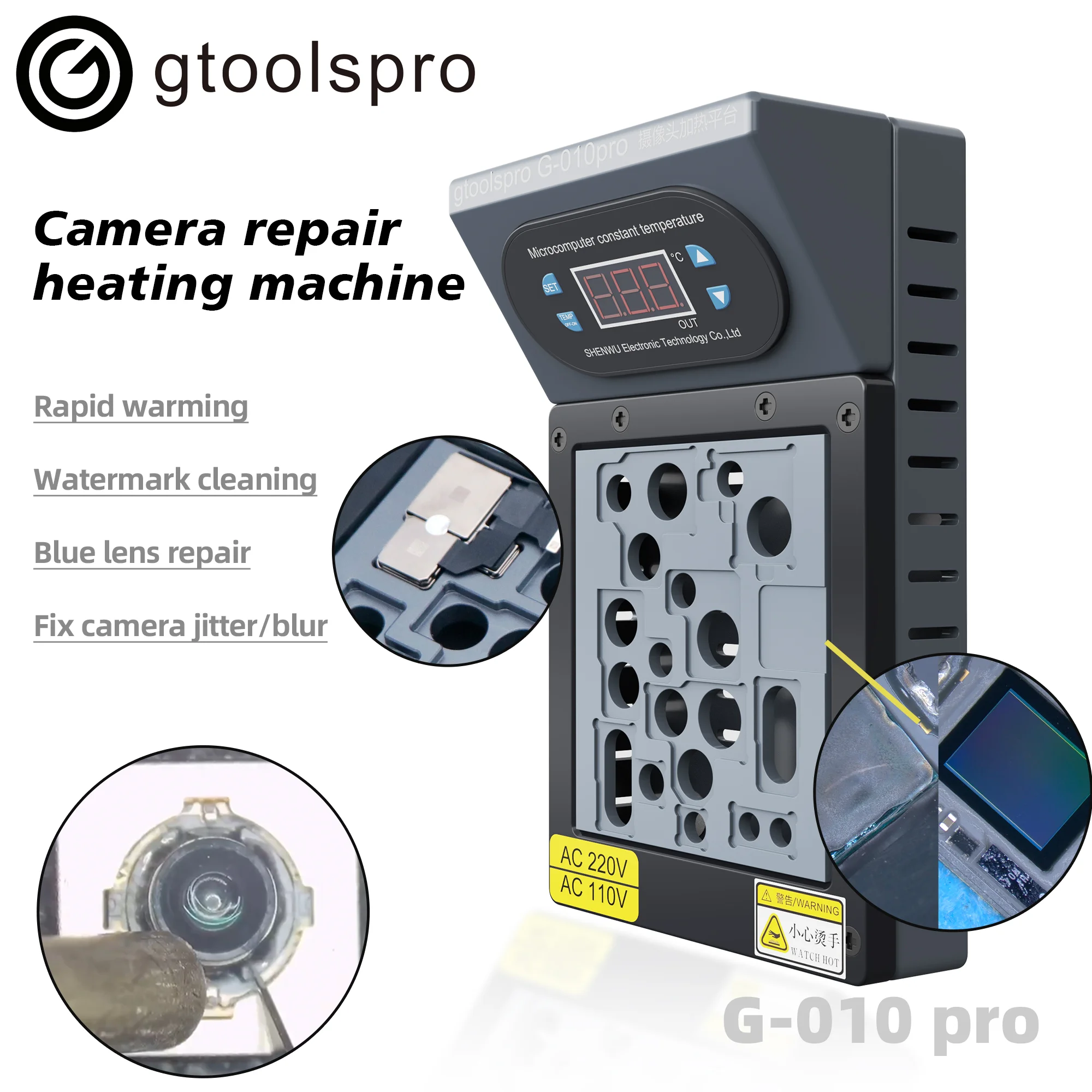 Фото Gtoolspro G-010pro камера с подогревом, разборка, ремонтная платформа для iP7-15Pro Max, фиксированный инструмент для ремонта задней камеры №3