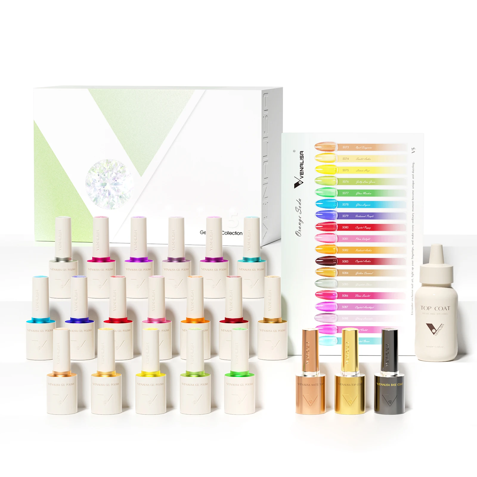 Фото VENALISA VIP Kit 10 мл Гель-лак для ногтей HEMA TPO БЕСПЛАТНО Неоновый желейный гель-пигмент Профессиональный дизайн ногтей Стойкий гель-лак для ногтей №4