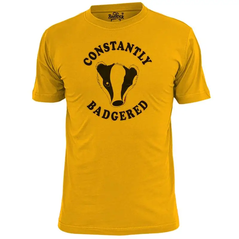 Мужская забавная футболка Constantly Badgered