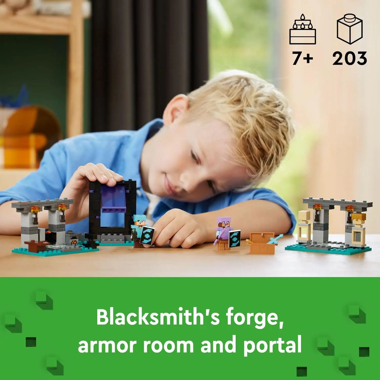 Фото Конструктор LEGO Minecraft The Armory, экшн-игрушка для геймеров и детей, подарок для мальчиков и девочек 7 лет и старше, 21252 №2