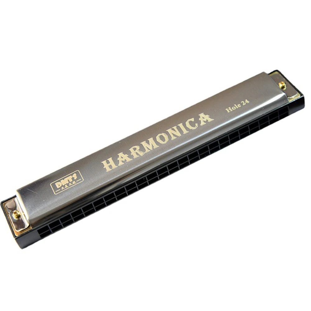 Ротовая гармошка, металлическая, красная, серебристая, 100 г, с коробкой, 18 см * 3 см