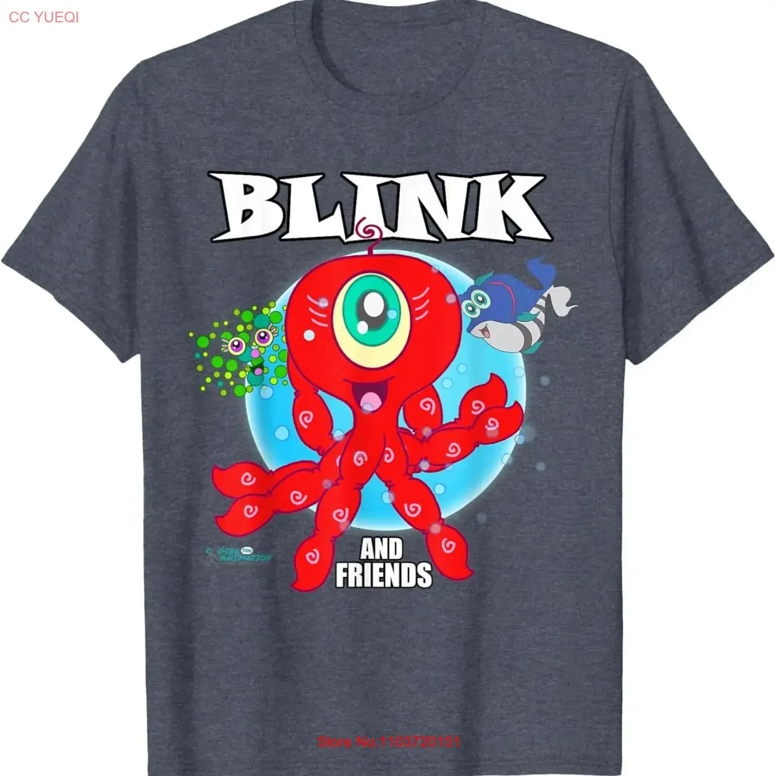 Футболка Blink And Friends Collier Animation Studio для детей и взрослых, винтажная стильная эластичная футболка для повседневной носки, мода
