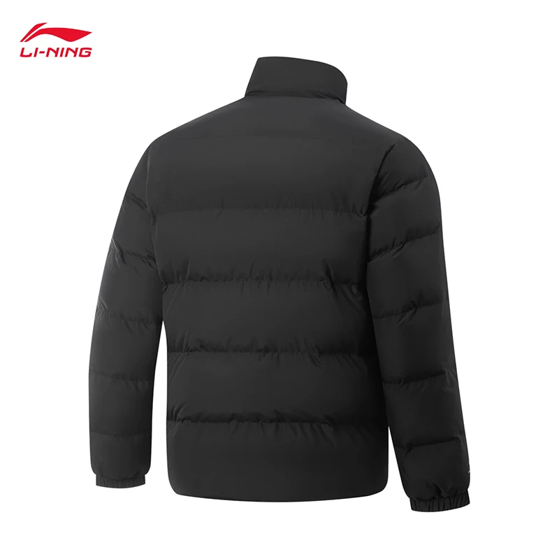 Фото LI-NING Fitness Series мужской короткий пуховик LN WATER PROOF 3D FITTING Зимняя хлопковая куртка AYMV215 №3
