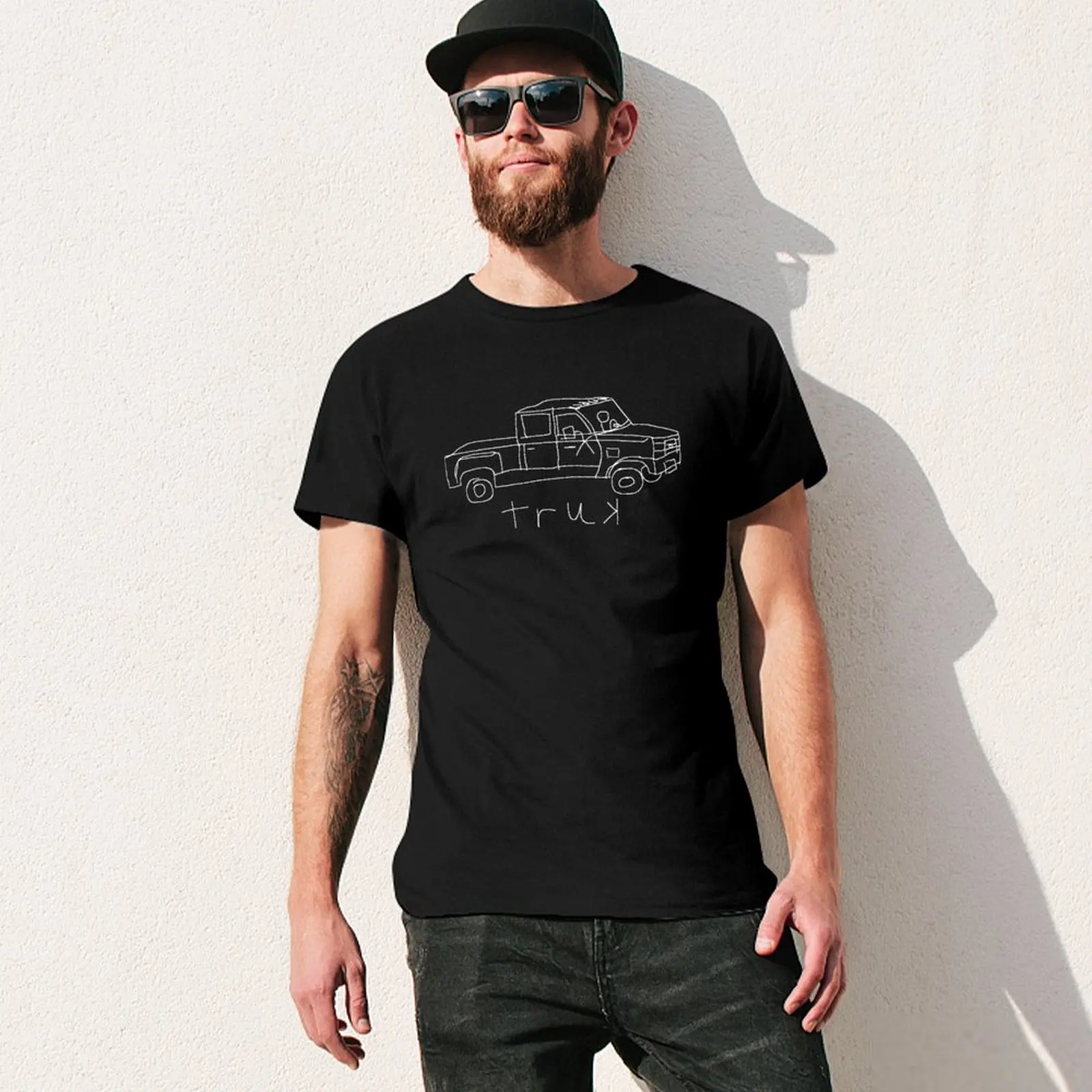 Фото Футболка Truk черные быстросохнущие футболки большого размера мужские мужские футболки высшего качества №3