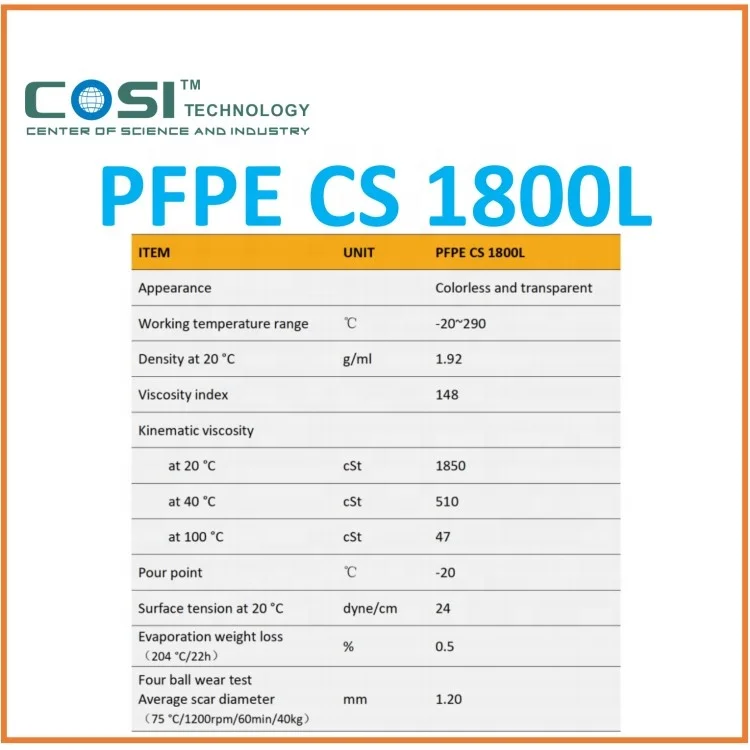 Сертифицированная NSF смазка Perfluoropolyether для замены Fomblin YR1800 (art.: 3920d11d7ccd9) - 3920d11d7ccd9