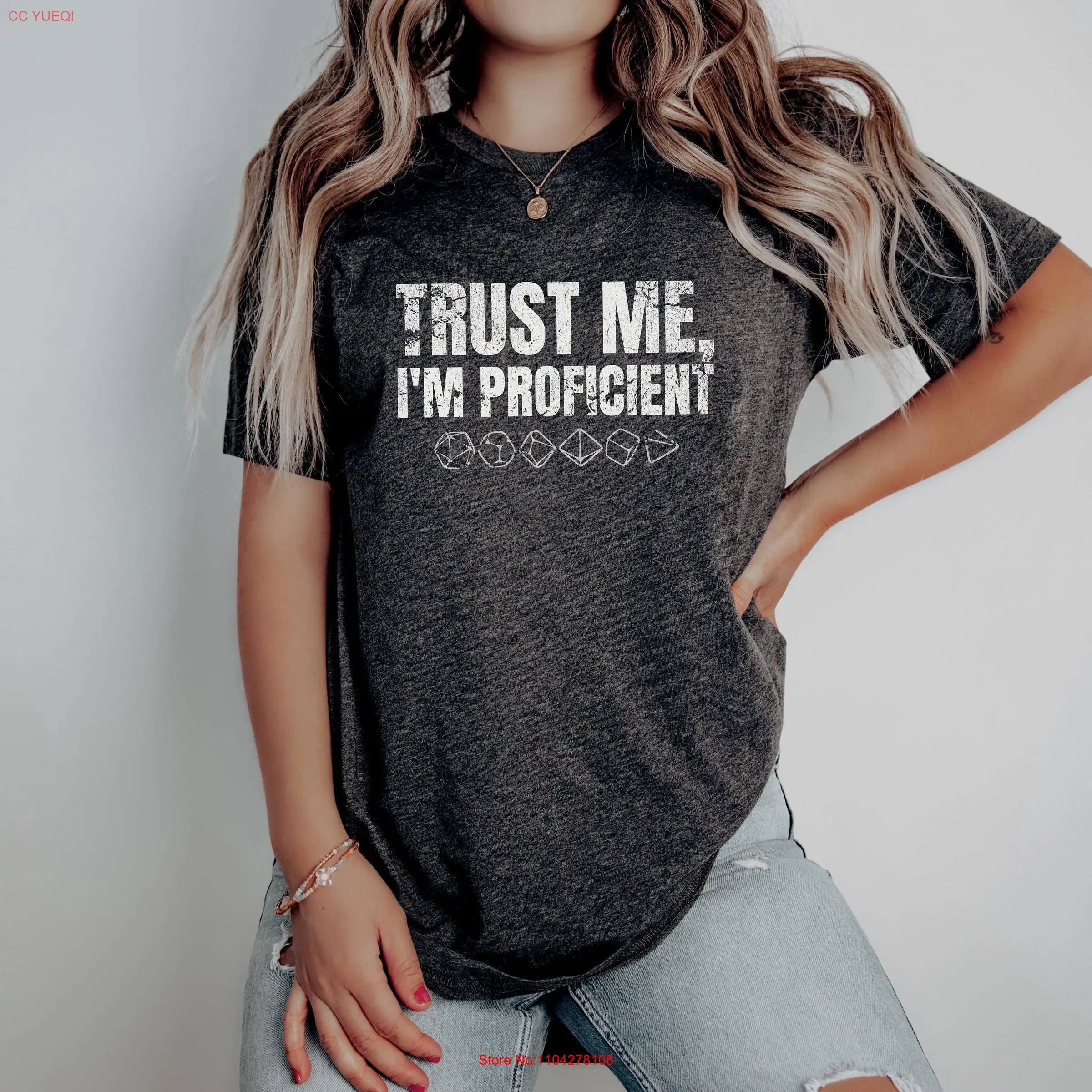 Футболка Trust Me I'm Proficient DnD для Geeks Gamers Cool Fantasy TTRPG Fans с длинными или короткими рукавами