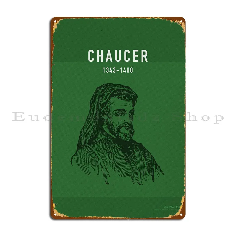 Надпись Chaucer, Арт, металлический знак, украшение, ретро, паб, персонализированный клубный жестяной знак, постер