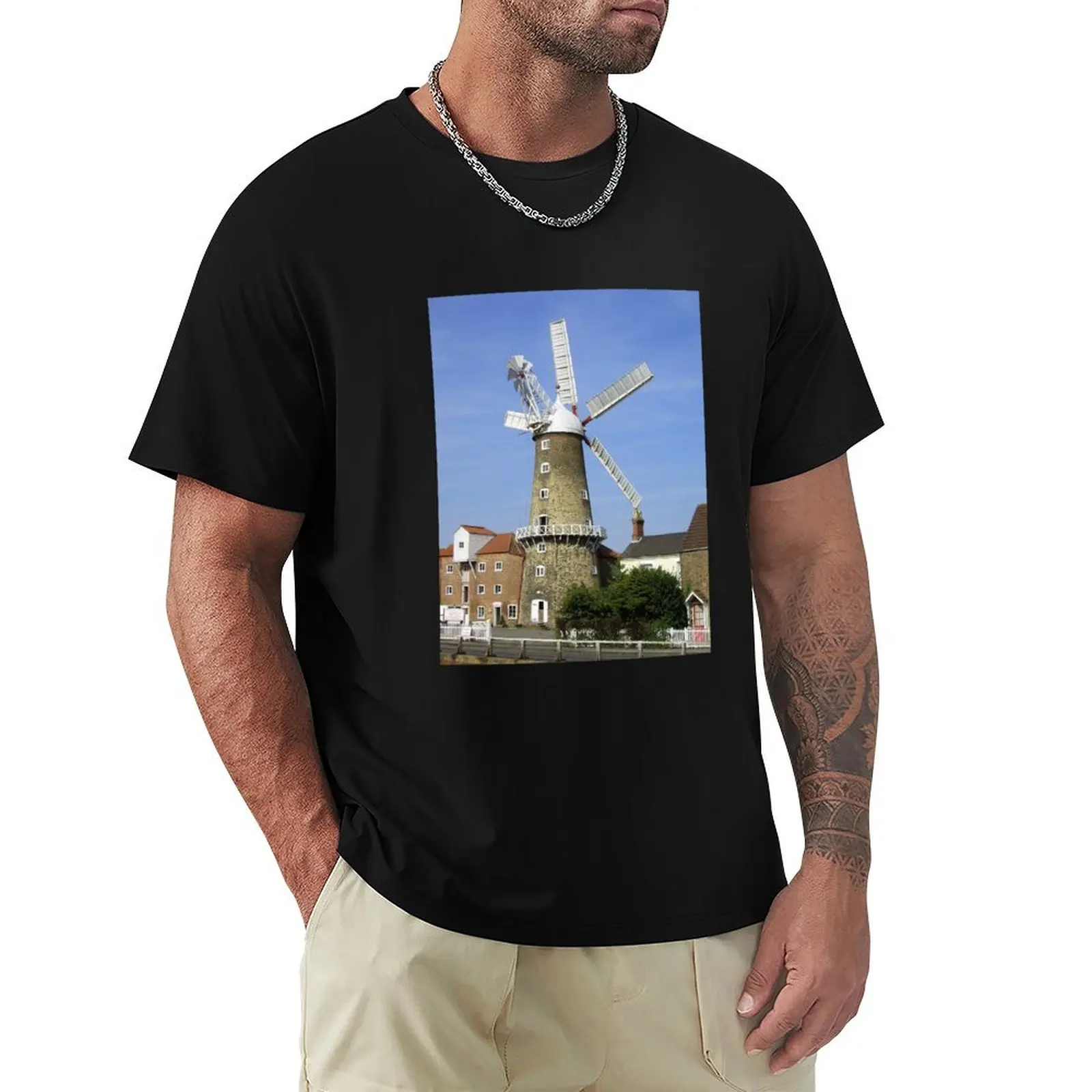 Футболка Maud Foster Windmill, Boston, Lincolnshire, новое издание, футболка на заказ, роскошная мужская одежда