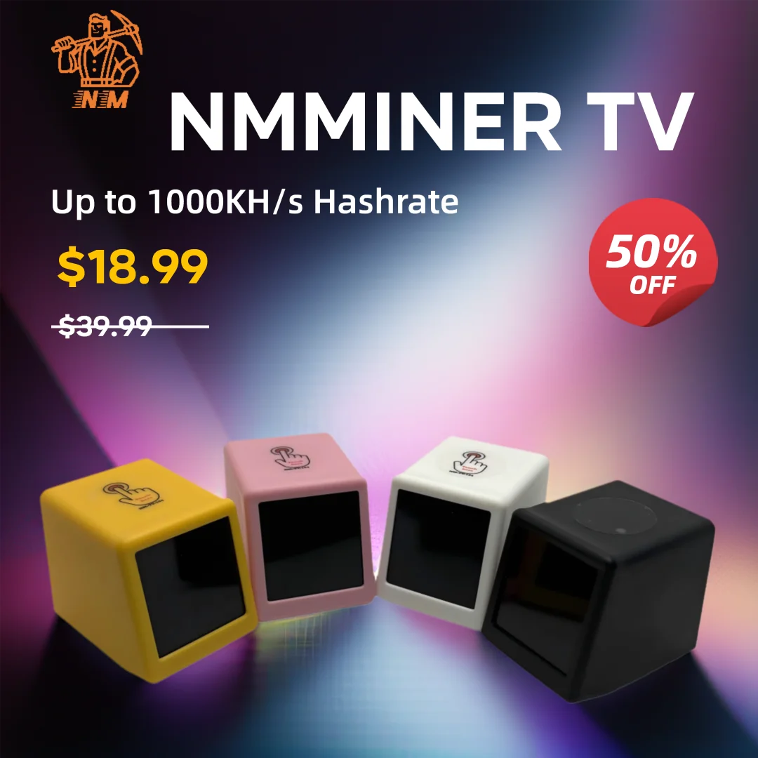 Официальный красочный смарт-телевизор NMMiner, 1000 кГц/с, лучше всего Nerdminer v2 ESP32 BTC SOLO Lottery Miner и умный подарок, бесшумные настольные часы