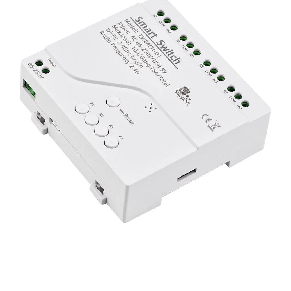 Фото DC85-250V USB 5V новейший EWelink EWB4CH-D1 WIFI переключатель смарт-приемник ВКЛ./ВЫКЛ. Переключатель дистанционного управления сухой контактный переключатель №4
