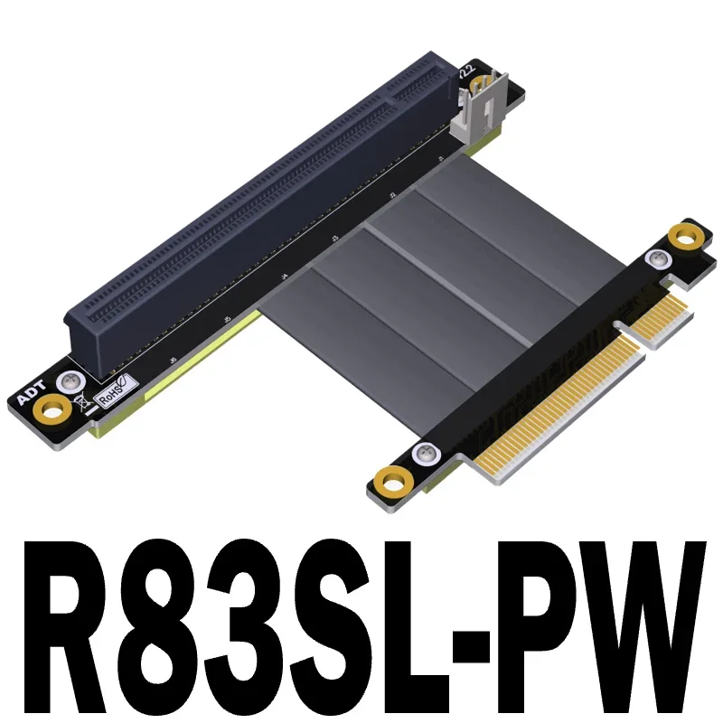 Фото Адаптер удлинительного кабеля PCI-E X8 X16 PCIe 3.0 Riser RTX3060 Видеокарты Сервер X99 Удлинитель майнинга ETH 4-контактный кабель питания SATA №4