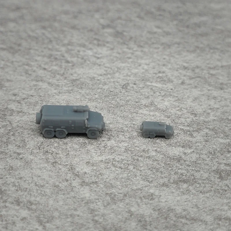 Фото 5 шт. Dongfeng Mengshi 6*6 бронированное транспортное средство, смоляная форма 1/350 или 1/700, миниатюрная модель танка Tk233 №2