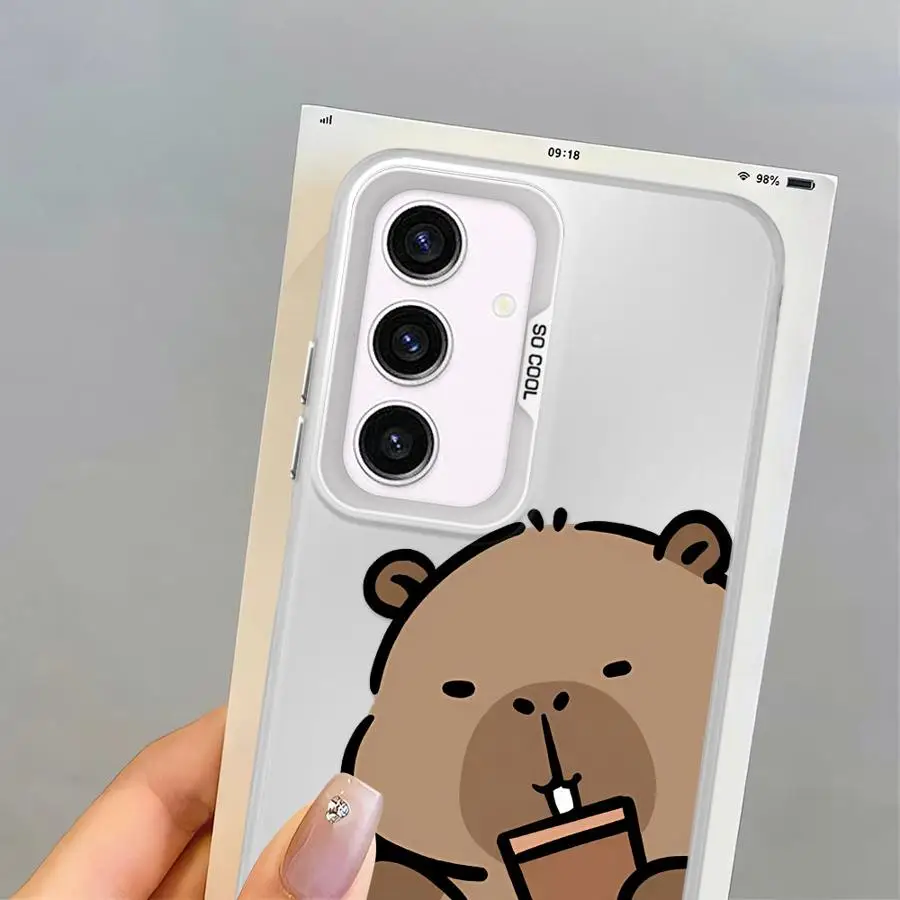 Чехол для Samsung Galaxy A26 A36 A73 A71 A51 A56 A54 A35 A55 A52 A72 A53 Soft Cover Cartoon Cute Capybara (art.: 3920cfde9a496) - 3920cfde9a496