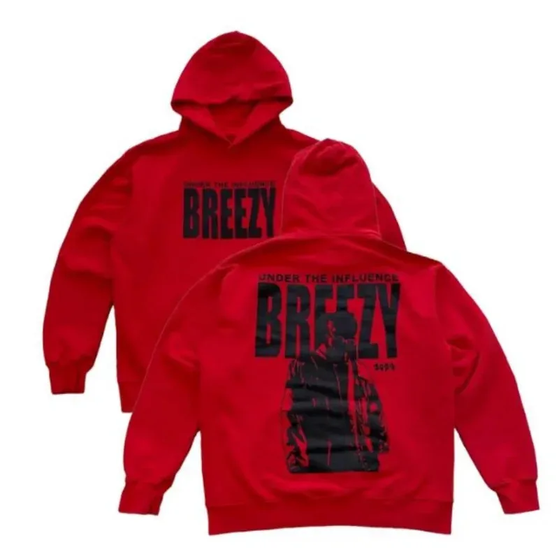 Фото Breezy Under The Influence Tour Chris Brown Merch Толстовка с капюшоном для женщин и мужчин Пуловер с длинными рукавами Толстовка с капюшоном в стиле хип-хоп Cl UDc;3.k'6;d №2