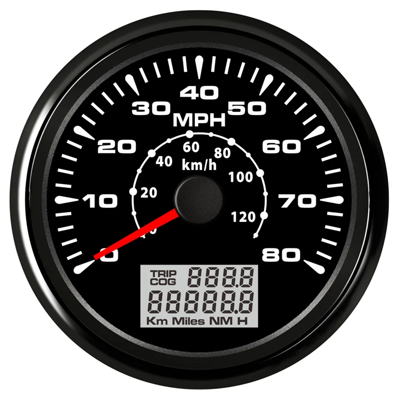 Автоматическая настройка 0-80 миль в час, GPS-скоростники, датчики 85 мм, 0-120 км/ч, скоростные милеметры, одометры, датчики, зубчатые 9-32 В постоянного тока для лодок, грузовиков, автофургонов