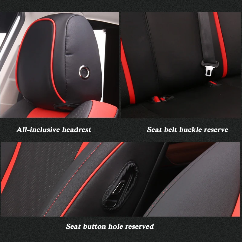 Фото Автомобильная наволочка для сиденья под заказ для Toyota CHR AX10 2017-кожаный защитный водонепроницаемый автомобильный аксессуар №3